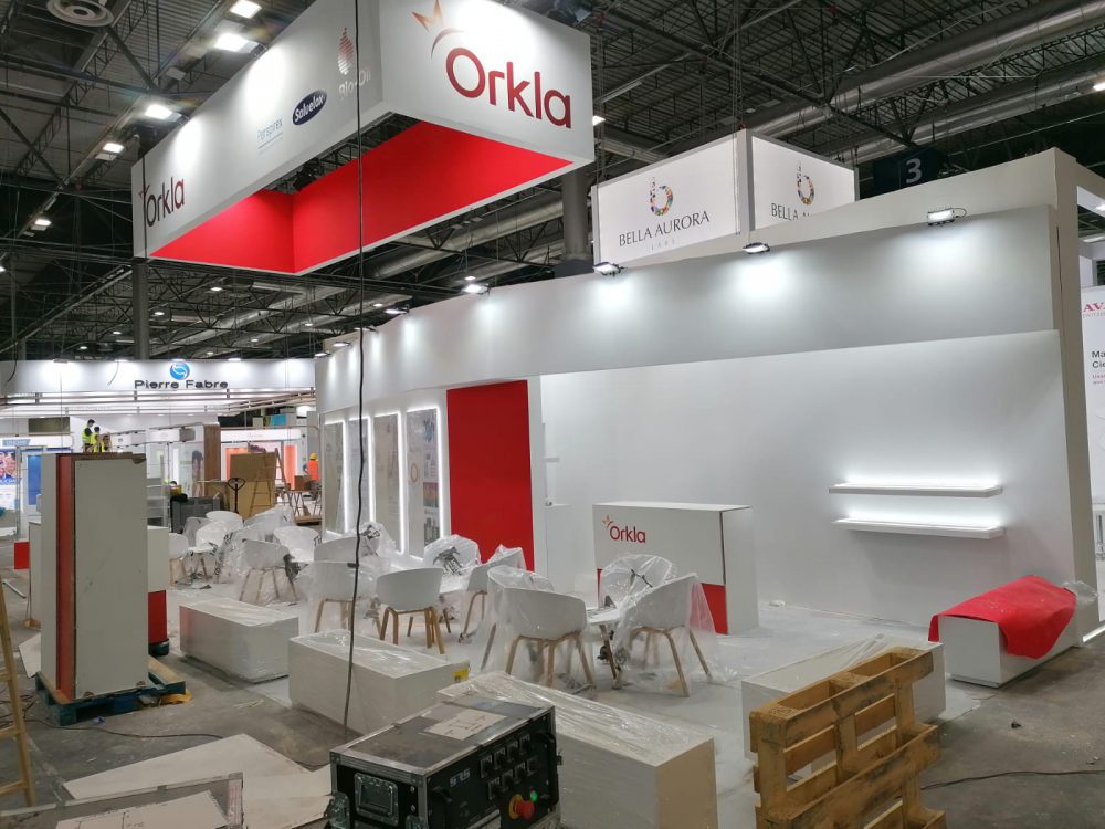 Montaje de stand para ORKLA en INFARMA 2022