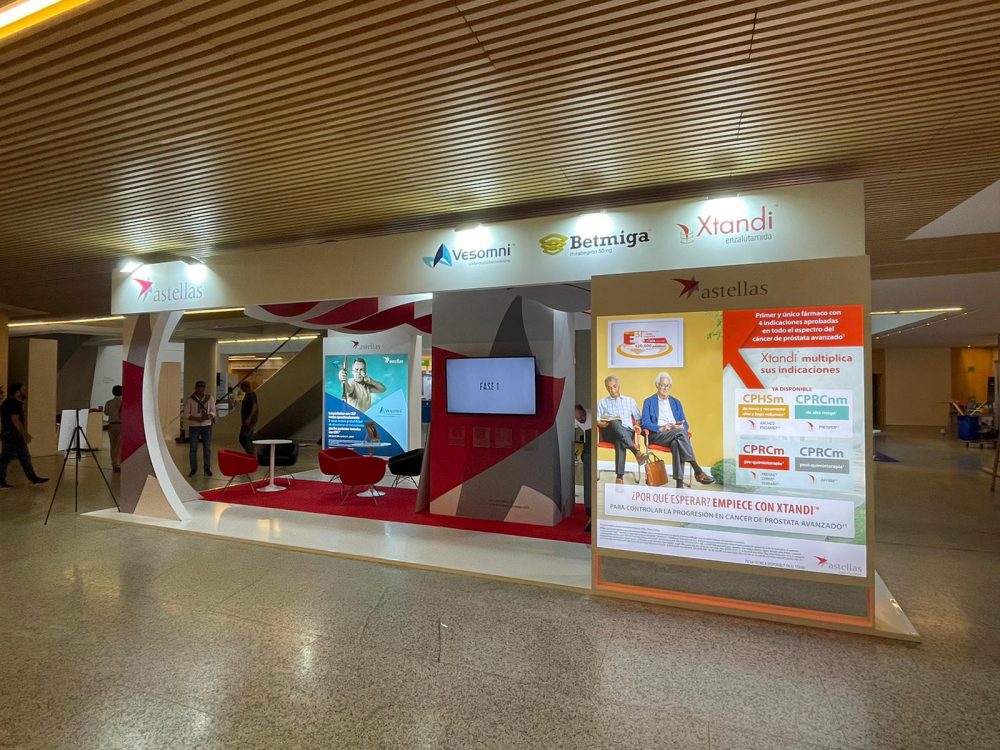 Stand en congreso de Urología AE 2022 para ASTELLAS, en la ciudad de Burgos.
