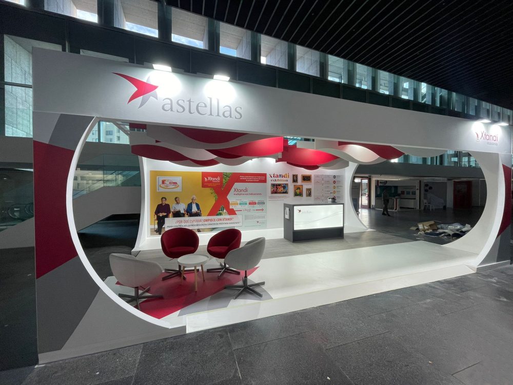 Montaje stand en el congreso SEOR 2022 celebrado en Mallorca para Astellas