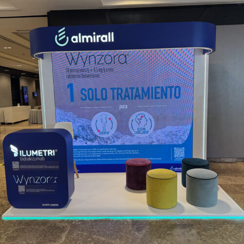 Stand para Almirall en el Congreso de Psoriasis 2025 celebrado en el recinto de Ifema Madrid de la mano de Grupo Arte