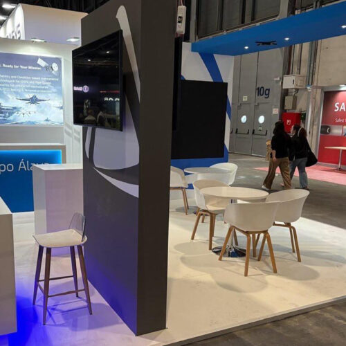 Stand en Feindef 2025 para GRUPO ALAVA fabricado por Stand Arte